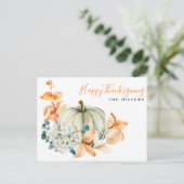 Happy Thanksgiving Card Postkarte (Stehend Vorderseite)