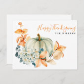 Happy Thanksgiving Card Postkarte (Vorne/Hinten)