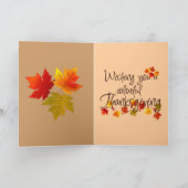 Happy Thanksgiving Cards Feiertagskarte (Innenseite)