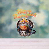 Happy Thanksgiving Cat Türkei Day Fall Classic T-S Acrylschild (Neutral)