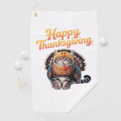 Happy Thanksgiving Cat Türkei Day Fall Classic T-S Golfhandtuch (Insitu)