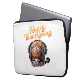 Happy Thanksgiving Cat Türkei Day Fall Classic T-S Laptopschutzhülle (Vorderseite Links)