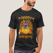 Happy Thanksgiving Cat Turkey Pumpkin T-Shirt (Vorderseite)