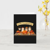 Happy Thanksgiving Cats Dinner Feast Fall Men Wome Karte (Gelbe Blume)