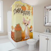 Happy Thanksgiving Chihuahua Duschvorhang (Beispiel)