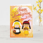 Happy Thanksgiving Children Karte (Gelbe Blume)