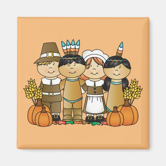 Happy Thanksgiving Children Magnet (Vorne)