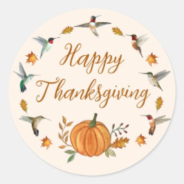 Happy Thanksgiving Classic Round Sticker