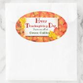 Happy Thanksgiving Classic Round Sticker (Tasche)