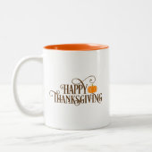 Happy Thanksgiving Coffee Mug Zweifarbige Tasse (Links)