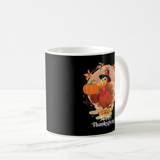 Happy Thanksgiving Coffee Tasse (VorderseiteRechts)