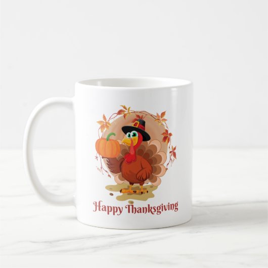 Happy Thanksgiving Coffee Tasse (Links)