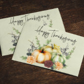 Happy Thanksgiving Colorful Watercolor Pumpkin Postkarte