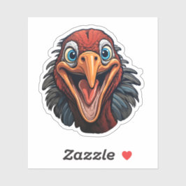 Happy Thanksgiving Coolen Cartoon Funny Turkey Ges Aufkleber