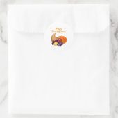 Happy Thanksgiving Cornucopia Design Runder Aufkleber (Tasche)