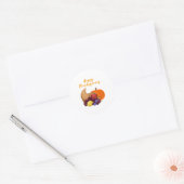 Happy Thanksgiving Cornucopia Design Runder Aufkleber (Umschlag)