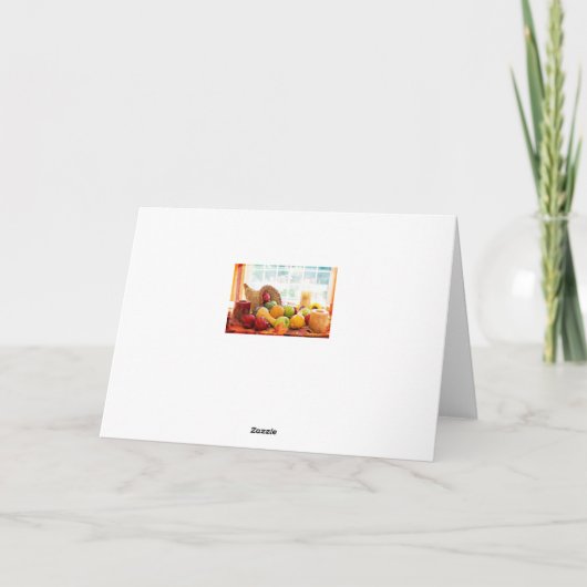 Happy Thanksgiving Cornucopia Display Karte (Rückseite)