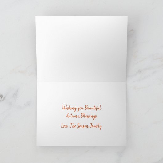 Happy Thanksgiving Cornucopia Display Karte (Innenseite)