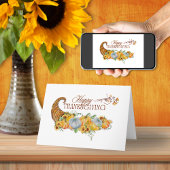 Happy Thanksgiving Cornucopia  Karte