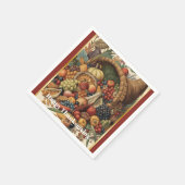 Happy Thanksgiving Cornucopia Napkins Serviette (Ecke)