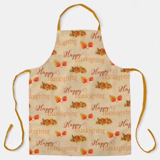 Happy Thanksgiving Cornucopia Schürze (Vorderseite)
