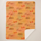 Happy Thanksgiving Cornucopia Sherpa Fleece Blanke Sherpadecke (Vorderseite)