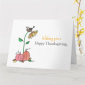 Happy Thanksgiving Crow and Pumpkins Karte (Gelbe Blume)