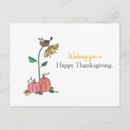 Happy Thanksgiving Crow Feiertagspostkarte