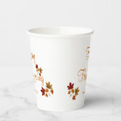 Happy Thanksgiving Custom Familienname Pappbecher (Links)