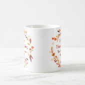 Happy Thanksgiving Custom Herbst Leaf Kranz Kaffeetasse (Mittel)