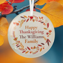 Happy Thanksgiving Custom Herbst Leaf Kranz