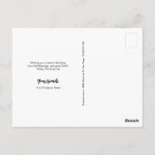 Happy Thanksgiving Custom Logo Fall botanicals Postkarte (Rückseite)