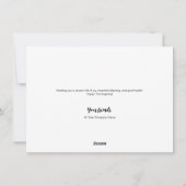 Happy Thanksgiving Custom Logo Herbstlaub Feiertagskarte (Rückseite)