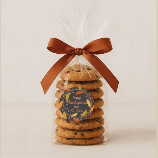 Happy Thanksgiving Custom Round Aufkleber