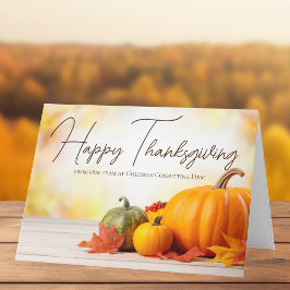 Happy Thanksgiving Customizable Business Marketing Feiertagskarte