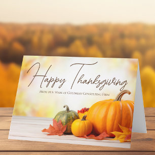 Happy Thanksgiving Customizable Business Marketing Feiertagskarte