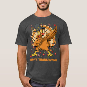Happy Thanksgiving Dabbing Türkei Tag Pilgrim Fund T-Shirt