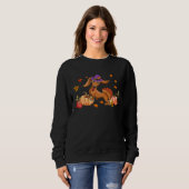 Happy Thanksgiving Dachshund Dog Turkey Day Costu Sweatshirt (Vorne ganz)
