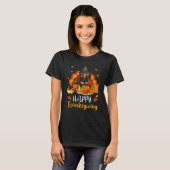 Happy Thanksgiving Dachshund Dog Turkey Pet T-Shirt (Vorne ganz)