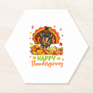 Happy Thanksgiving Dackel Hund Türkei Hund Lover Untersetzer