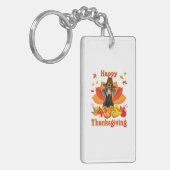 Happy Thanksgiving Dackel Hundebesitzer Pet Lover Schlüsselanhänger (Vorderseite links)