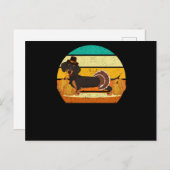 Happy Thanksgiving Dackel Putenfest Herbstspass Postkarte (Vorne/Hinten)