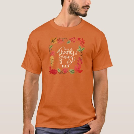 Happy Thanksgiving Dad T-Shirt (Vorderseite)