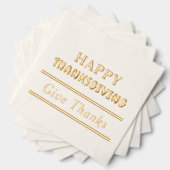 Happy Thanksgiving Danke Typografie Servietten Mit Folie (Insitu (Gestapelt))