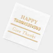 Happy Thanksgiving Danke Typografie Servietten Mit Folie (Links)