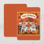 Happy Thanksgiving Dankeskarte (Vorne/Hinten)