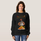Happy Thanksgiving Day Boston Terrier Dog Türkei Sweatshirt (Vorne ganz)