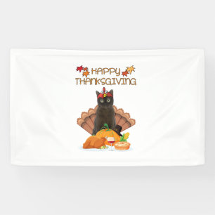 Happy Thanksgiving Day Burmese Cat Geschenk Funny Banner