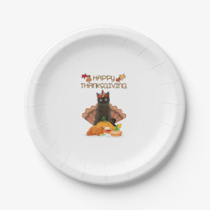 Happy Thanksgiving Day Burmese Cat Geschenk Funny Pappteller