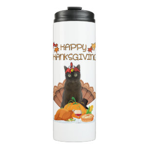 Happy Thanksgiving Day Burmese Cat Geschenk Funny Thermosbecher